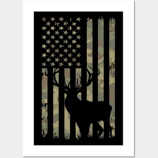 Camo Deer Hunter Flag Posters and Art